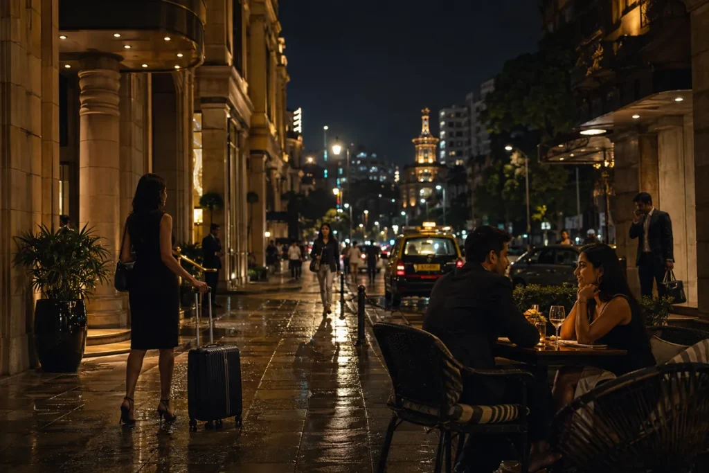 Mumbai nightlife after midnight with travellers